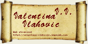 Valentina Vlahović vizit kartica